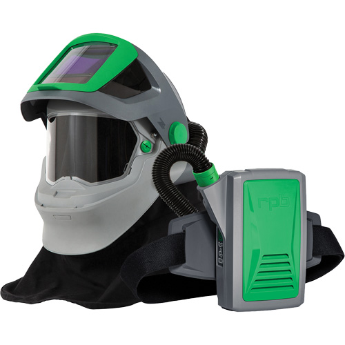 Z4&reg; Welding Respirator with FR Shoulder Cape & PX5&reg; PAPR, Facepiece Respirator/Welding Helmet Stor-it Systems
