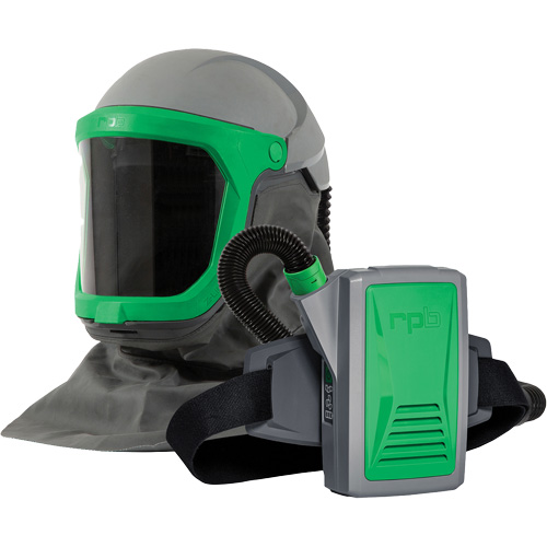 Z-Link Powered Air Respirator with Zytec FR Shoulder Cape, Facepiece Respirator/Welding Helmet Stor-it Systems