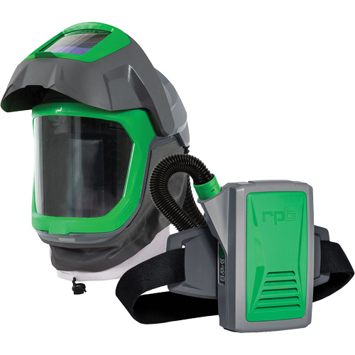 Masque de respirateur Z-Link avec joint de visage, visi&egrave;re & montage &agrave; ceinture, Respirateur &agrave; masque/Masque de soudage, Pile Lithium-ion Stor-it Systems