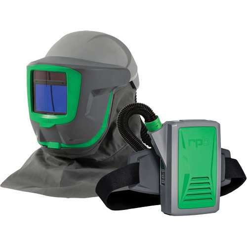 Z-Link+ syst&egrave;me APR motoris&eacute; avec cape &agrave; l'&eacute;paule & visi&egrave;re, Respirateur &agrave; masque/Masque de soudage Stor-it Systems