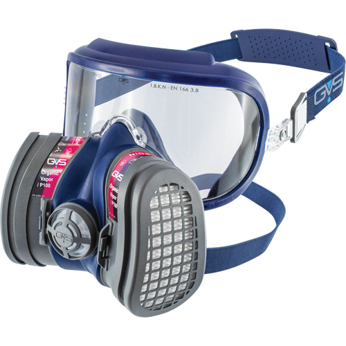 Elipse Integra&reg; Low Profile OV-P100 NIOSH Respirator with Replacement Filters, Elastomer/Thermoplastic, Medium/Large Stor-it Systems