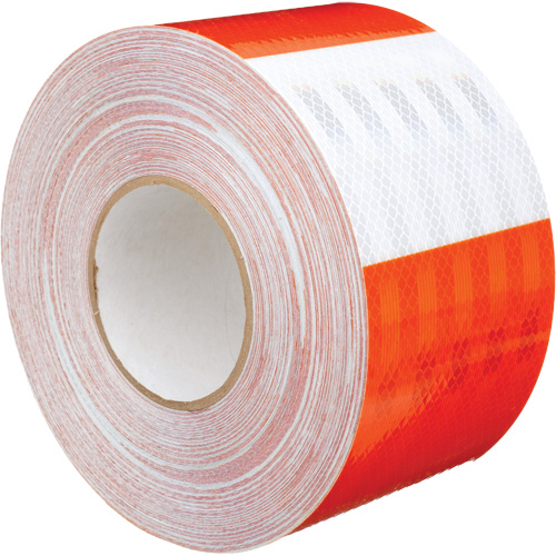 Pellicule souple pour chantiers routiers &agrave; haute intensit&eacute; 382VHIP, 5" la x 150' lo, Orange et blanc Stor-it Systems