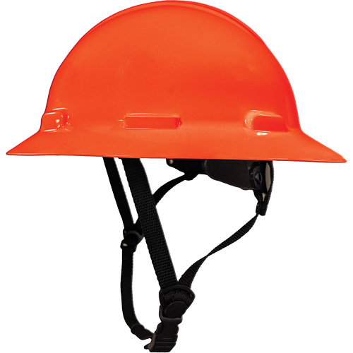 LIDGUARD&reg; Full Brim Hardhat with Chinstrap, Meets CSA Type 2, Ratchet Suspension, Vented Stor-it Systems