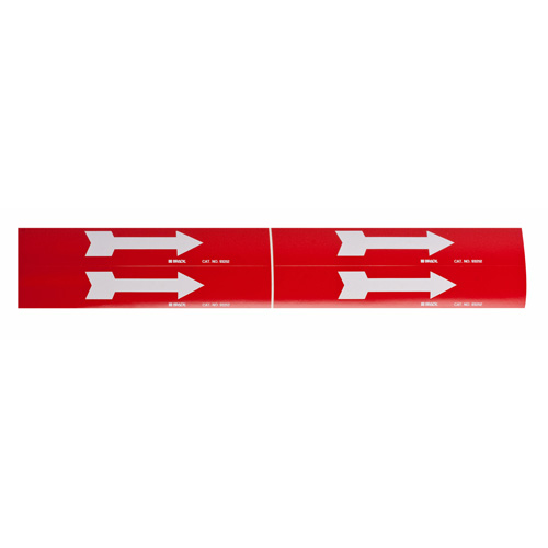 Marqueur de tuyau  Arrow, Autocollant, 1-1/8" h x 7" la, Noir sur jaune Stor-it Systems