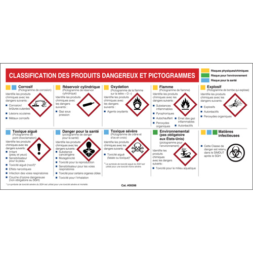 Petit tableau de classification des risques pour fiches signal&eacute;tiques - Français Stor-it Systems