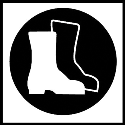 Right to Know Pictogram Labels -Boots, Vinyl, Sheet, 5/8" L x 3/4" W Stor-it Systems