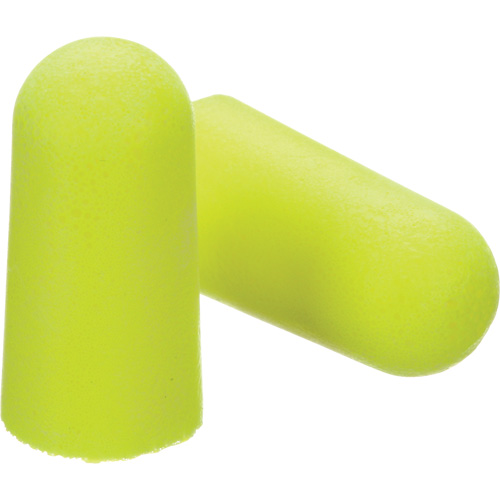 Bouchons d'oreilles n&eacute;on jaune E-A-Rsoft, Vrac - Sac en poly Stor-it Systems