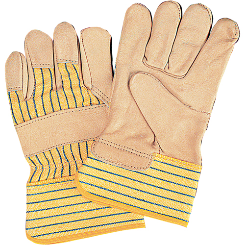 Standard-Duty Dry-Palm Fitters Gloves, Ladies, Grain Cowhide Palm, Cotton Inner Lining Stor-it Systems