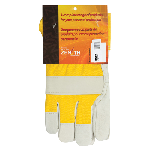 Abrasion-Resistant Winter-Lined Fitters Gloves, Large, Grain Cowhide Palm, Foam Fleece Inner Lining Stor-it Systems