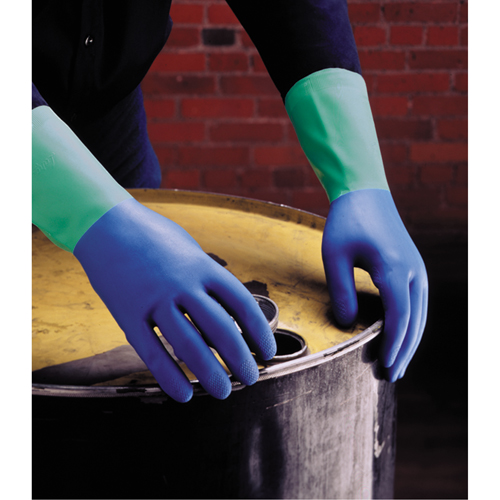 Protector Gloves, Size 6/Small/6.5, 13" L, Nitrile/Rubber Latex, Flock-Lined Inner Lining, 28-mil Stor-it Systems