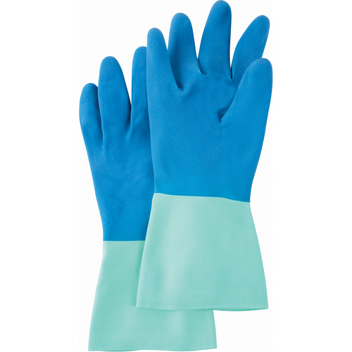 Protector Gloves, Size Medium/7/7.5, 13" L, Nitrile/Rubber Latex, Flock-Lined Inner Lining, 28-mil Stor-it Systems