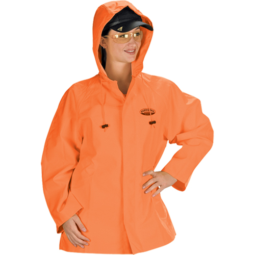 Hurricane Flame Retardant/Oil Resistant Rain Suits - Jacket, 4X-Large, High Visibility Orange Stor-it Systems