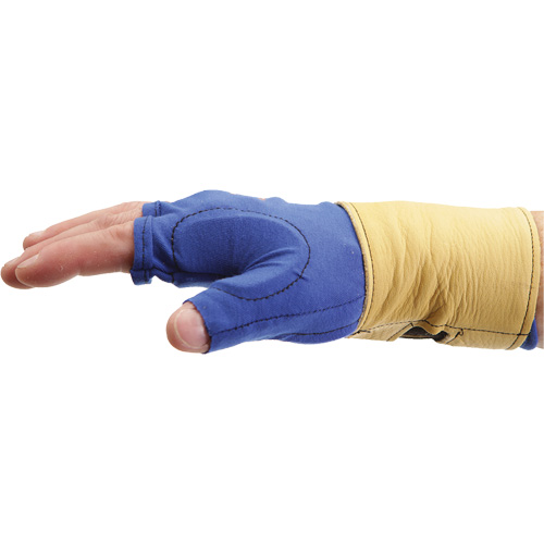 Fingerless Glove Liner with Wrist Restrainer, Size X-Small, Poly-Cotton Palm Stor-it Systems
