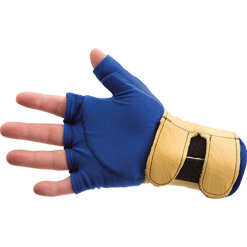 Fingerless Glove Liner with Wrist Restrainer, Size X-Small, Poly-Cotton Palm Stor-it Systems