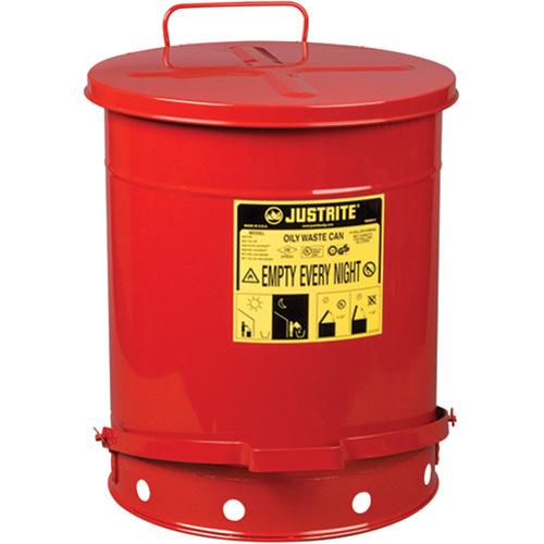 Contenants pour d&eacute;chets huileux, Homologu&eacute; FM/List&eacute; UL, 14 gal. US, Rouge Stor-it Systems