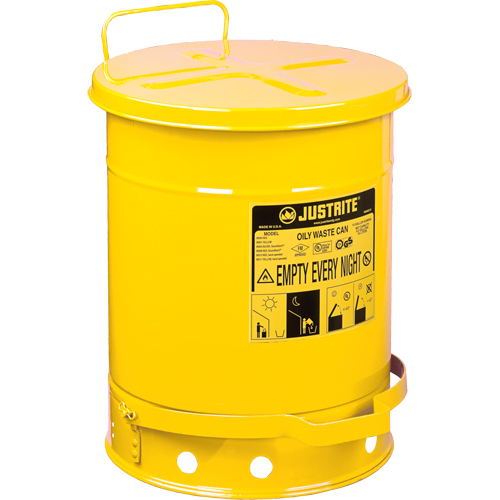 Contenants pour d&eacute;chets huileux, Homologu&eacute; FM/List&eacute; UL, 10 gal. US, Jaune Stor-it Systems