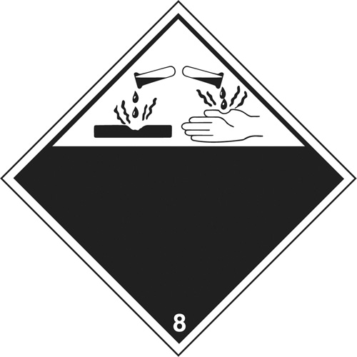 Corrosive Materials TDG Placard, Plastic Stor-it Systems