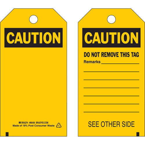 &eacute;tiquettes de s&eacute;curit&eacute; auto-plastifiantes, Polyester, 4" la x 7" h, Anglais Stor-it Systems