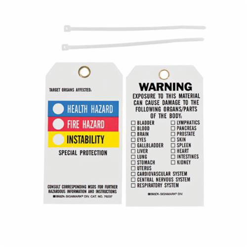&eacute;tiquettes du droit &agrave; l'information, Polyester, 3" la x 5-3/4" h, Anglais Stor-it Systems