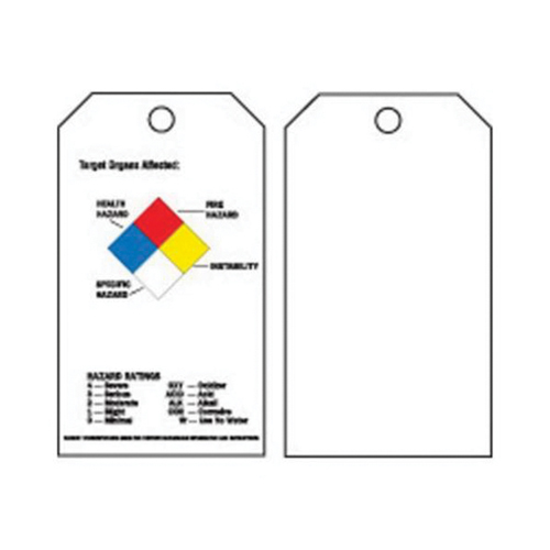 Right-To-Know Tags, Polyester, 3" W x 5-3/4" H, English Stor-it Systems