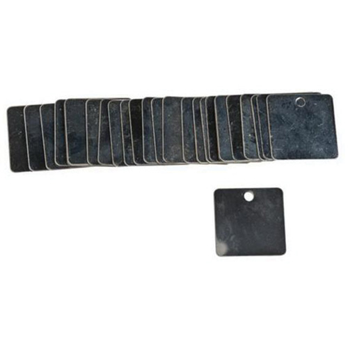 Blank Square Valve Tags, Steel, 1-1/2" W x 1-1/2" H Stor-it Systems