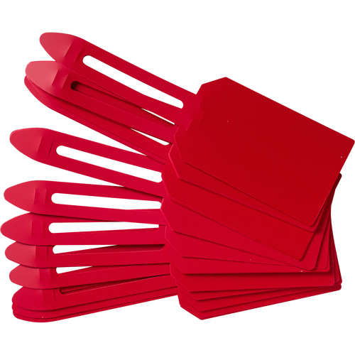 &eacute;tiquettes de cadenassage vierges en plastique, Plastique, 3-1/4" la x 5-4/5" h, Vierge Stor-it Systems