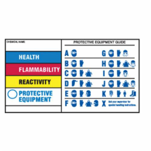&eacute;tiquettes de protection pour &eacute;quipement, Polyester, Feuille, 5" lo x 3" la Stor-it Systems