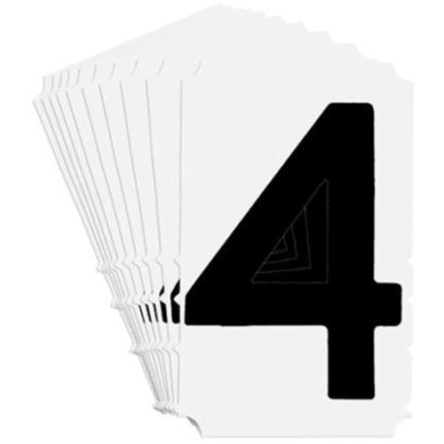 &eacute;tiquettes de lettres et chiffres gothiques individuels Quick-Align, 4, 4" h, Noir Stor-it Systems