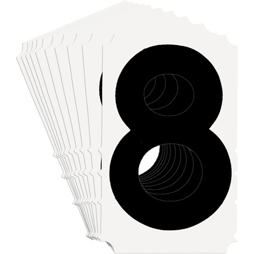 &eacute;tiquettes de lettres et chiffres gothiques individuels Quick-Align, 8, 4" h, Noir Stor-it Systems