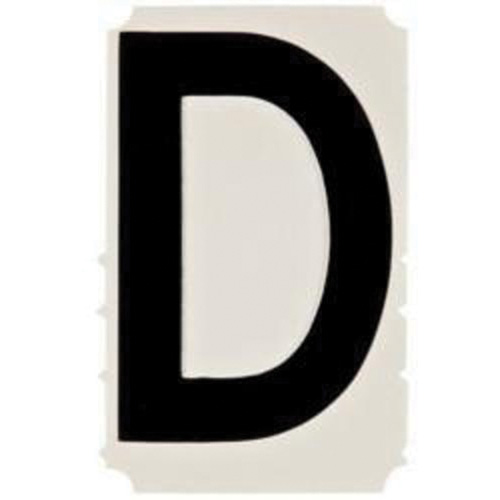 &eacute;tiquettes de lettres et chiffres gothiques individuels Quick-Align, D, 4" h, Noir Stor-it Systems