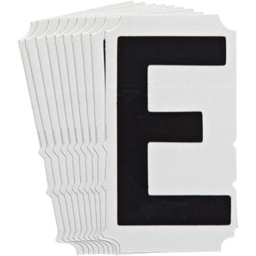 &eacute;tiquettes de lettres et chiffres gothiques individuels Quick-Align, E, 4" h, Noir Stor-it Systems
