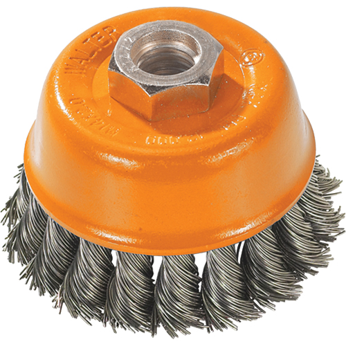 Brosse &agrave; fils nou&eacute;s torsad&eacute;s, 3" dia. x 5/8"-11 arbre Stor-it Systems