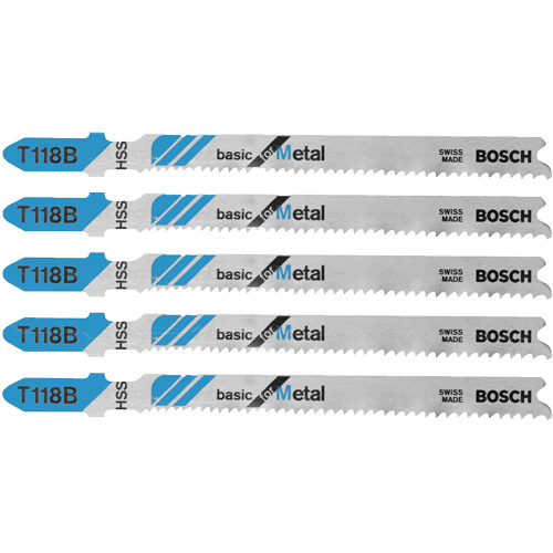 Lames de scie sauteuse de base pour le m&eacute;tal, Acier rapide, Tige en T, 3-5/8" lo Stor-it Systems