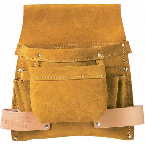 Tool Pouch, Nail & Screw Holder, Leather, 6 Pockets Stor-it Systems