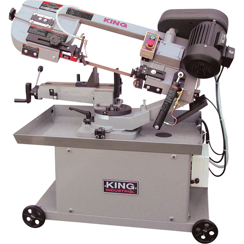 Metal Cutting Dual Swivel Band Saws, Horizontal/Vertical, Round 7" and 7" x12"  Rectangular Cutting Capacity Stor-it Systems