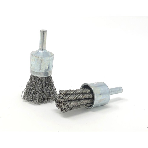 Brosse mont&eacute;e &agrave; fils ondul&eacute;s, 3/4" dia., dia. Des fils 0,014", Tige 1/4" Stor-it Systems