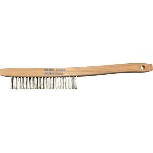 Brosses de nettoyage &agrave; manche recourb&eacute;, Acier inoxydable, 3 x 19 rangs de fils, Longueur 14" Stor-it Systems
