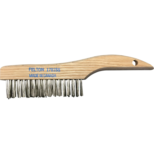Brosses de nettoyage &agrave; manche en patin, Acier inoxydable, 4 x 16 rangs de fils, Longueur 10" Stor-it Systems