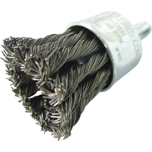 Brosses mont&eacute;es &agrave; fils nou&eacute;s, 1" dia., dia. Des fils 0,020", Tige 1/4" Stor-it Systems
