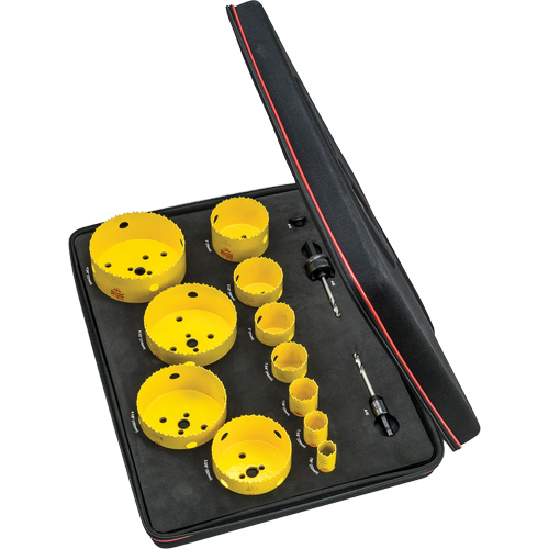 Trousse de scie cloche pour &eacute;lectricien, 14 morcea Stor-it Systems