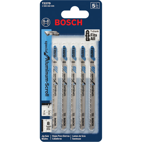Lames de scie sauteuse, Acier rapide, Tige en T, 4" lo, 8 dents par pouce Stor-it Systems