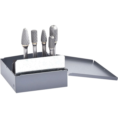 Double Cut Carbide Burr Set, 5 Pieces Stor-it Systems