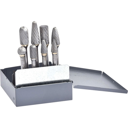Double Cut Carbide Burr Set, 8 Pieces Stor-it Systems