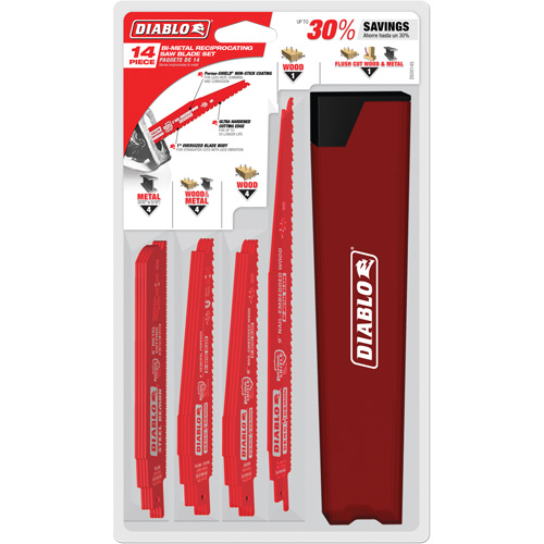 Nail-Embedded Wood & Metal Demo Reciprocating Saw Blade Set Stor-it Systems