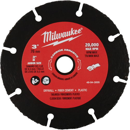 Carbide Abrasive Blade, 3" x 3/8" Arbor, Silicon Carbide, 20000 RPM Stor-it Systems