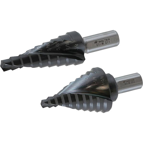 Multi-Step Step Drill Bit, 1/4" - 1" , Titanium Stor-it Systems