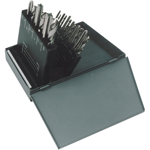 HT18 Jobber Length Drill Bit & Plug Hand Tap Set, 18 Pieces Stor-it Systems