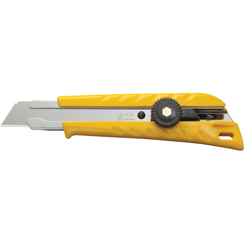 Ratchet Lock Utility Knife with Solid Blade, 18 mm, Stainless Steel Blade Stor-it Systems