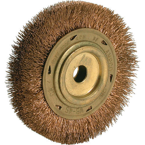 Brosse &agrave; fils cr&ecirc;p&eacute;s pour outils &eacute;lectriques, 6" dia., Arbre 5/8" Stor-it Systems