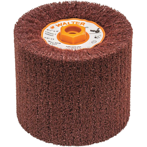 Blendex Surface Conditioning Drum, 4-1/2" Dia. x 4" W, 5/8"-11 Arbor, Medium Grit Stor-it Systems